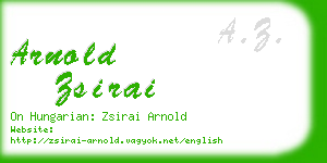arnold zsirai business card